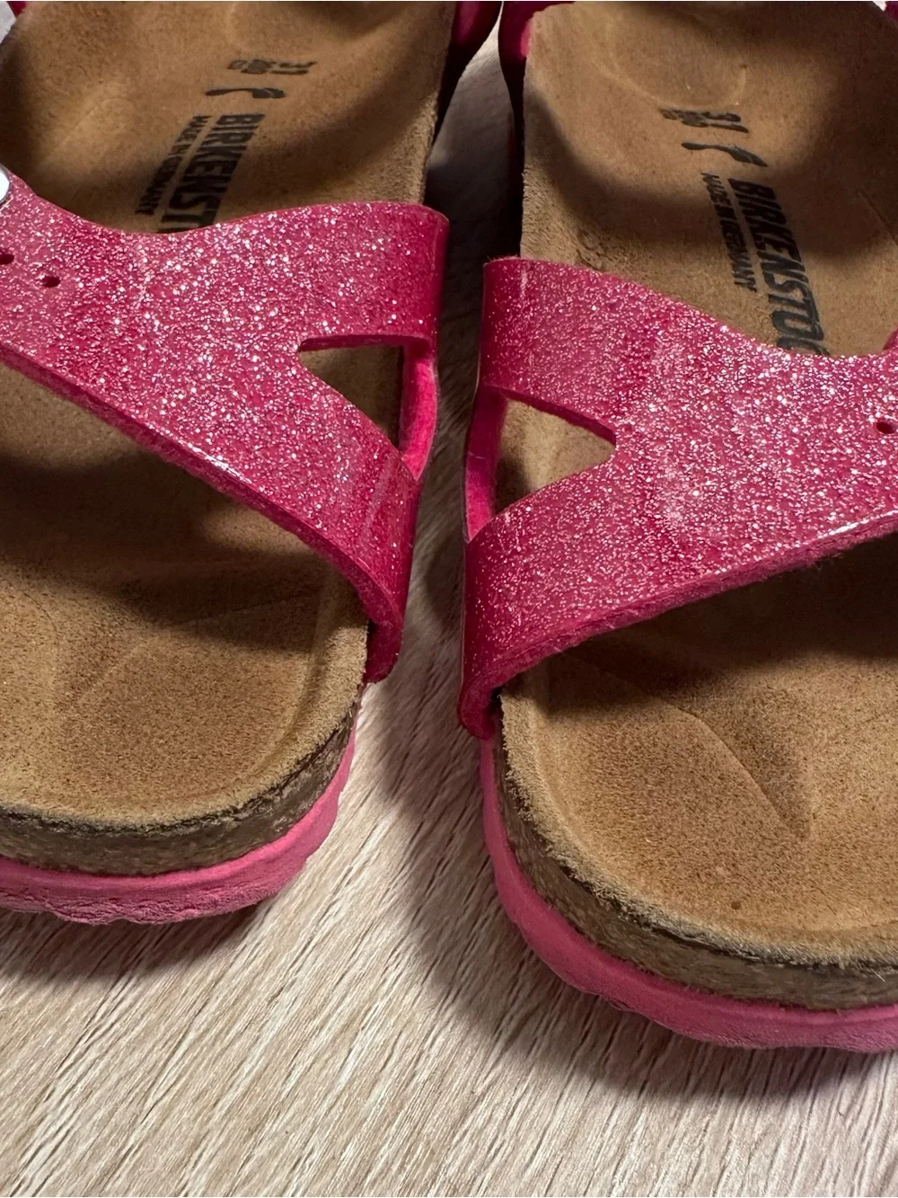 Glitter pink Birkenstocks 13